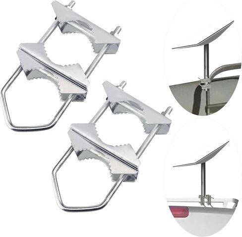 Starlink Mount, Starlink Pole Mount，V-Jaw Bracket U Bolts Pole Clamp Starlink Mounting Kit for RV, Double Pipe-Mounting(2 Pack) in Saudi Arabia