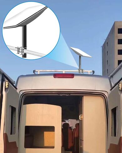 Starlink Mount, Starlink Pole Mount，V-Jaw Bracket U Bolts Pole Clamp Starlink Mounting Kit for RV, Double Pipe-Mounting(2 Pack) in Saudi Arabia