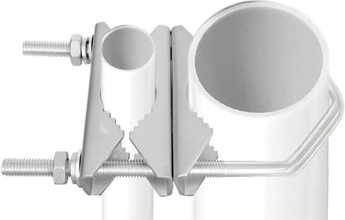 Starlink Mount, Starlink Pole Mount，V-Jaw Bracket U Bolts Pole Clamp Starlink Mounting Kit for RV, Double Pipe-Mounting(2 Pack) in Saudi Arabia