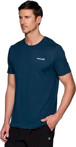 Avalanche Logo T-Shirt for Men, Stretch Jersey Short Sleeve Crewneck Tee for Hiking, Workouts, Running, Casual Wear in Saudi Arabia