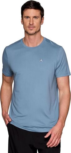 Avalanche Logo T-Shirt for Men, Stretch Jersey Short Sleeve Crewneck Tee for Hiking, Workouts, Running, Casual Wear in Saudi Arabia