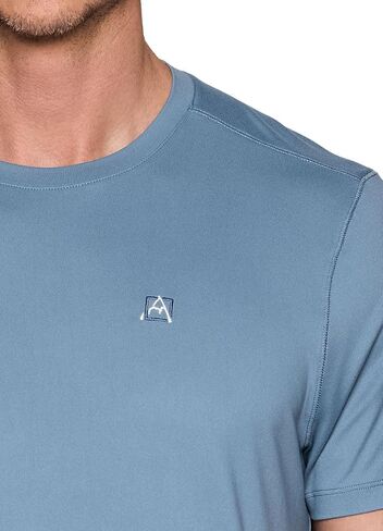 Avalanche Logo T-Shirt for Men, Stretch Jersey Short Sleeve Crewneck Tee for Hiking, Workouts, Running, Casual Wear in Saudi Arabia