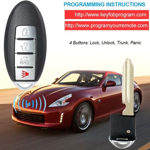 fits for Nissan Altima 2007-2012 Maxima Murano| 370Z 2009-2014 |Infiniti EX35 FX35 G37 G25 Proximity Smart Keyless Entry Remote Fobs (FCC ID: KR55WK48903 KR55WK49622) Pack of 2 in Saudi Arabia