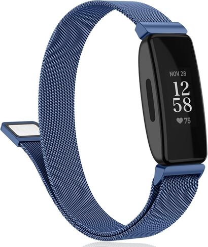 Amzpas bands Compatible for Fitbit Inspire 2 Bands Women Men, Stainless Steel Mesh Loop Adjustable Magnetic Wristband Replacement Strap for Fitbit Inspire 2 / Inspire HR/Inspire Fitness Tracker in Saudi Arabia