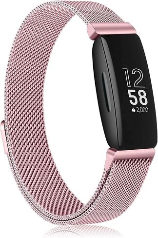 Amzpas bands Compatible for Fitbit Inspire 2 Bands Women Men, Stainless Steel Mesh Loop Adjustable Magnetic Wristband Replacement Strap for Fitbit Inspire 2 / Inspire HR/Inspire Fitness Tracker in Saudi Arabia