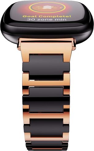 متوافق مع Fitbit Versa 3 Bands، سوار معصم بديل من السيراميك المصنوع من الفولاذ المقاوم للصدأ لساعة Fitbit Sense/Fitbit Versa 3 الذكية in Saudi Arabia