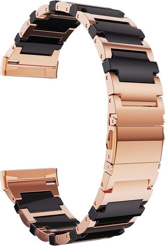 متوافق مع Fitbit Versa 3 Bands، سوار معصم بديل من السيراميك المصنوع من الفولاذ المقاوم للصدأ لساعة Fitbit Sense/Fitbit Versa 3 الذكية in Saudi Arabia