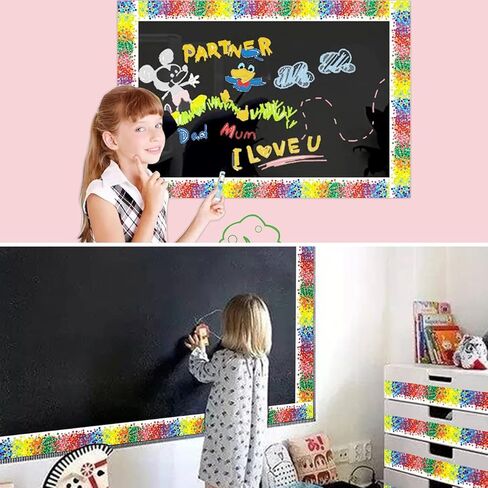 حدود لوحة إعلانات ملونة بطول 52.5 قدم، زخرفة حدود قصاصات قوس قزح لتزيين المدرسة والفصول الدراسية والمكاتب in Kuwait