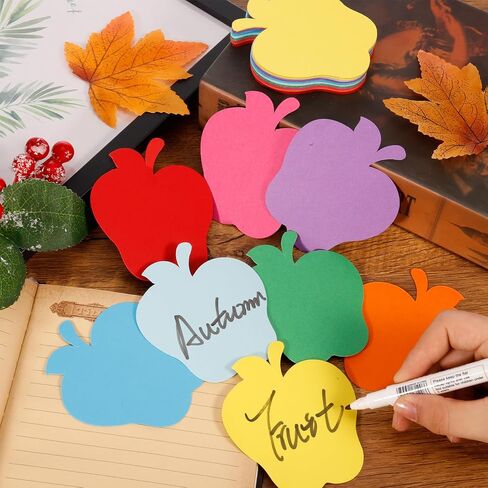 216 Pcs Apple Cutouts for Bulletin Board Decor,3.5 inch Spring Paper Apple Cut Outs Colorful Wall Stickers with 250 Glue Point for Classroom Craft Kids Back to School Bulletin Board Easter Decor in Saudi Arabia