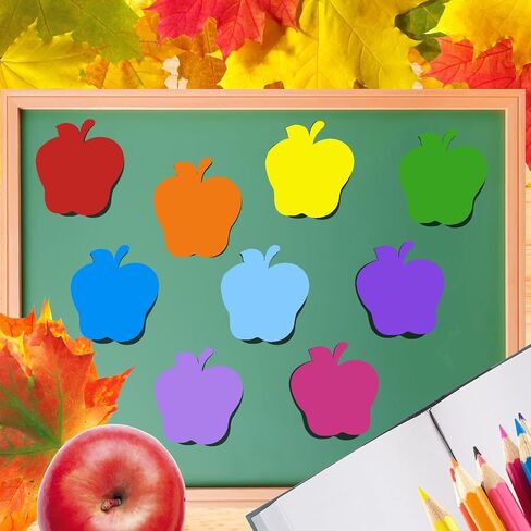 216 Pcs Apple Cutouts for Bulletin Board Decor,3.5 inch Spring Paper Apple Cut Outs Colorful Wall Stickers with 250 Glue Point for Classroom Craft Kids Back to School Bulletin Board Easter Decor in Saudi Arabia