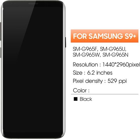 استبدال شاشة OLED لهاتف Samsung Galaxy S9 Plus لشاشة Samsung S9 Plus LCD SM-G965F SM-G965U LCD محول الأرقام شاشة تعمل باللمس جزء إصلاح الجمعية مع الإطار in Saudi Arabia