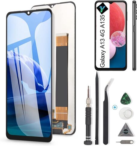 شاشة YWLRONG لهاتف Samsung Galaxy A13 4G استبدال شاشة LCD تعمل باللمس محول رقمي داخلي لمجموعة استبدال A135F A135U A135M مع عدة in Saudi Arabia