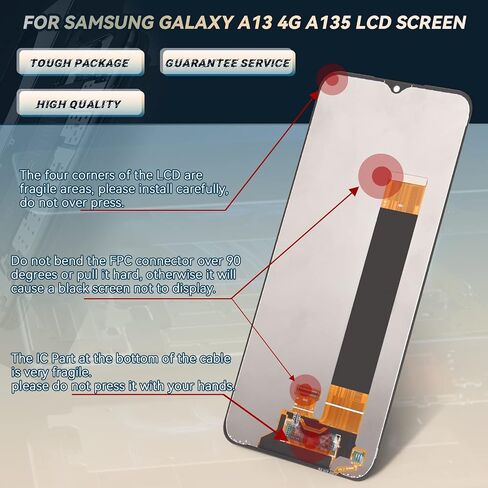 شاشة YWLRONG لهاتف Samsung Galaxy A13 4G استبدال شاشة LCD تعمل باللمس محول رقمي داخلي لمجموعة استبدال A135F A135U A135M مع عدة in Saudi Arabia
