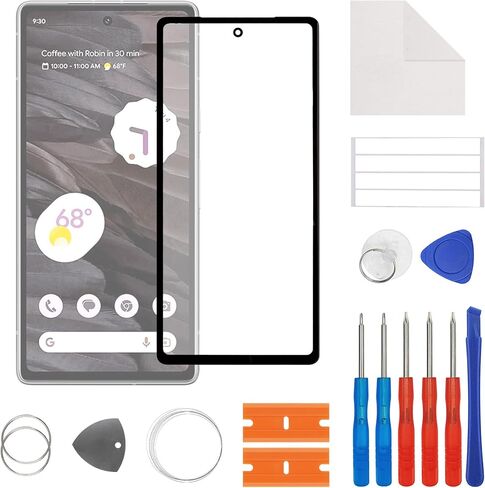 استبدال عدسة الشاشة الزجاجية الأمامية والزجاجية الخارجية المتوافقة مع Google Pixel 7a مع طقم إصلاح in Saudi Arabia