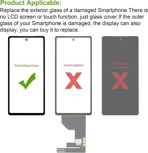 استبدال عدسة الشاشة الزجاجية الأمامية والزجاجية الخارجية المتوافقة مع Google Pixel 7a مع طقم إصلاح in Saudi Arabia