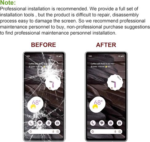 استبدال عدسة الشاشة الزجاجية الأمامية والزجاجية الخارجية المتوافقة مع Google Pixel 7a مع طقم إصلاح in Saudi Arabia