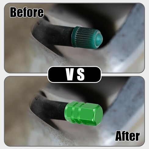 5 Pcs 0.43"x0.39"x0.63" Universal Tire Wheel Valve Stem Caps - Car Tire Valve Dust Caps Durable - Aluminum Alloy Black in Kuwait