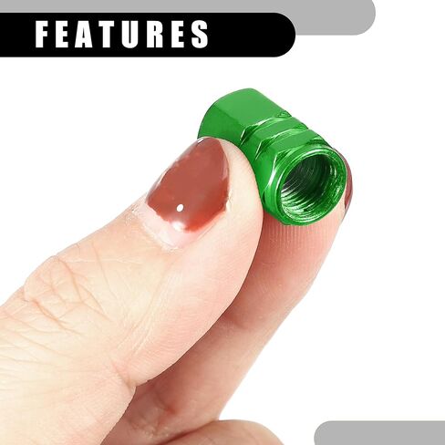 5 Pcs 0.43"x0.39"x0.63" Universal Tire Wheel Valve Stem Caps - Car Tire Valve Dust Caps Durable - Aluminum Alloy Black in Kuwait