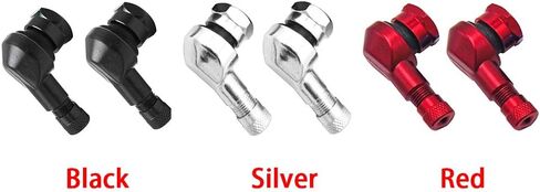 قطعتان من غطاء صمامات الإطارات، أغطية صمامات الإطارات بزاوية 90 درجة، موسعات صمامات عالمية، محول غطاء سيقان صمامات الألومنيوم للسيارة والدراجة النارية والسكوتر in Kuwait