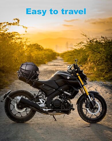 2 Pack Black Cargo Nets, Heavy Duty Latex 17"X17" Bungee Net Stretches to 34"x34", Gear Helmet Luggage Net with Tight 2.3"x2.3" Mesh & 12 Adjustable Plastic Hooks for Motorcycle, Bike, ATV in Saudi Arabia