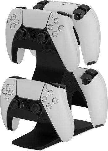 BRAINWAVZ Quad Game Controller Holder for Desks, Intuitive Design, Universal Fit for Al All Gamepads, Ideal for Desks & Side tables, Reduce Clutter & Display Your Gear Better UGDS08 (Black) in Saudi Arabia