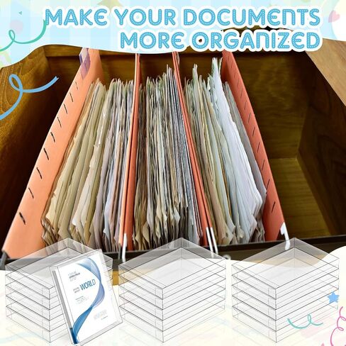 24 Pcs Rectangle Clear Plastic Boxes PVC Transparent File Box, 9 x 12 x 1.38 Inch Document Storage Box Lightweight Photo Storage Protector Office Supplies Gift Boxes for Stationery A4 File in Saudi Arabia