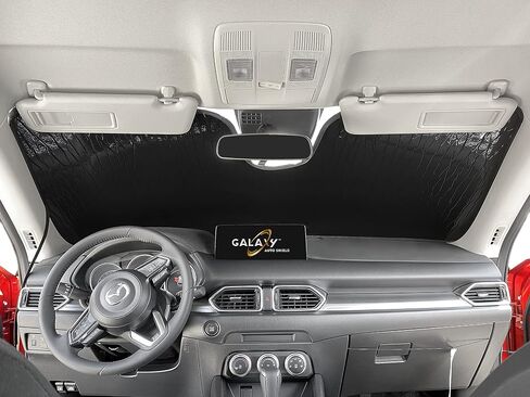 GalaxyAutoShield مخصص مناسب للزجاج الأمامي لمظلة الشمس لعام 2017 2018 2019 2020 2021 2022 2023 2024 Mazda CX-5 CX5 SUV، ملحقات الخصوصية المعزولة حماية عاكس للأشعة فوق البنفسجية - صنع في الولايات المتحدة الأمريكية in Kuwait