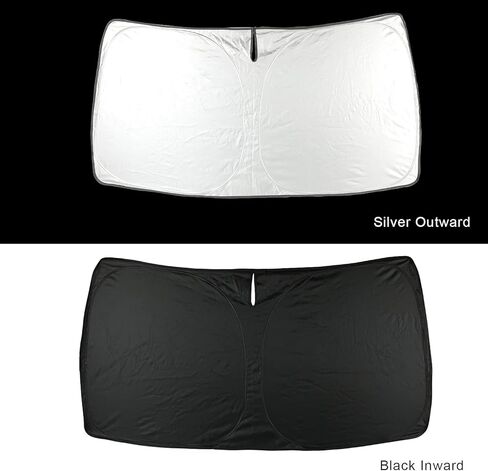 مظلة شمسية للزجاج الأمامي متوافقة مع 2011-2021 جيب جراند شيروكي SUV، مظلة أمامية من الشمس، درع حراري مناسب حسب الطلب، حاجب من الشمس قابل للطي in Kuwait