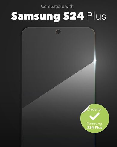 واقي شاشة ZAGG InvisibleShield Glass Elite Samsung Galaxy S24+ - ألومينوسيليكات فائق القوة، مقاومة معززة للخدش، مواد معاد تدويرها، تطبيق EZ، مقاوم لبصمات الأصابع والتلطخ in Saudi Arabia
