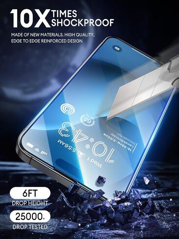 واقي شاشة i-Blason 2.5D لهاتف iPhone 15، واقي شاشة من الزجاج المقوى المضاد للخدش وخالي من الفقاعات (عبوتان) in Saudi Arabia