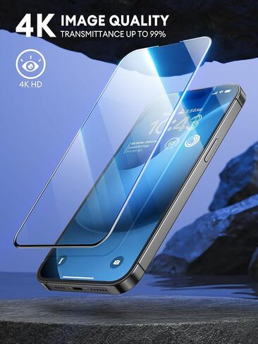 واقي شاشة i-Blason 2.5D لهاتف iPhone 15، واقي شاشة من الزجاج المقوى المضاد للخدش وخالي من الفقاعات (عبوتان) in Saudi Arabia
