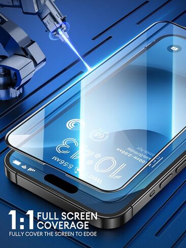 واقي شاشة i-Blason 2.5D لهاتف iPhone 15، واقي شاشة من الزجاج المقوى المضاد للخدش وخالي من الفقاعات (عبوتان) in Saudi Arabia