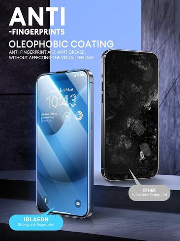 واقي شاشة i-Blason 2.5D لهاتف iPhone 15، واقي شاشة من الزجاج المقوى المضاد للخدش وخالي من الفقاعات (عبوتان) in Saudi Arabia