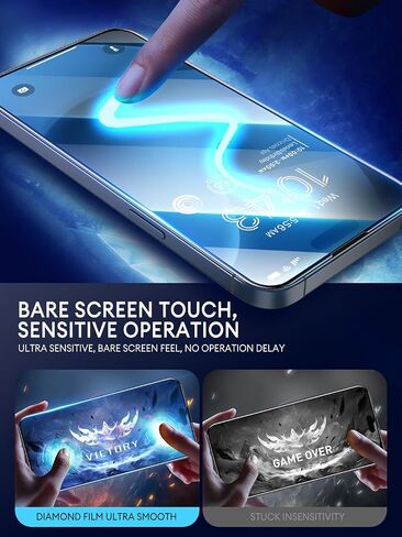 واقي شاشة i-Blason 2.5D لهاتف iPhone 15، واقي شاشة من الزجاج المقوى المضاد للخدش وخالي من الفقاعات (عبوتان) in Saudi Arabia