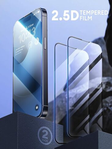 واقي شاشة i-Blason 2.5D لهاتف iPhone 15، واقي شاشة من الزجاج المقوى المضاد للخدش وخالي من الفقاعات (عبوتان) in Saudi Arabia