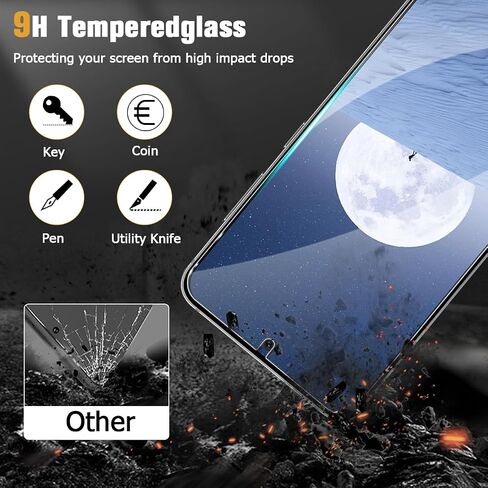 [3+2 Pack] Galaxy S24 Privacy Screen Protector and Camera Lens Protector, 3D Full Cover, Fingerprint Unlock, Anti Spy, 9H Tempered Glass for Samsung S24（6.2 Inch） in Saudi Arabia