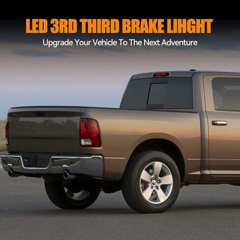 Third 3rd Brake Light for 2002-2008 Dodge Ram 1500/2003-2009 Dodge Ram 2500 3500, LED High Mount Stop Light X Style Sequential Rear Center Roof Tail Lamp, Smoke Lens in Kuwait