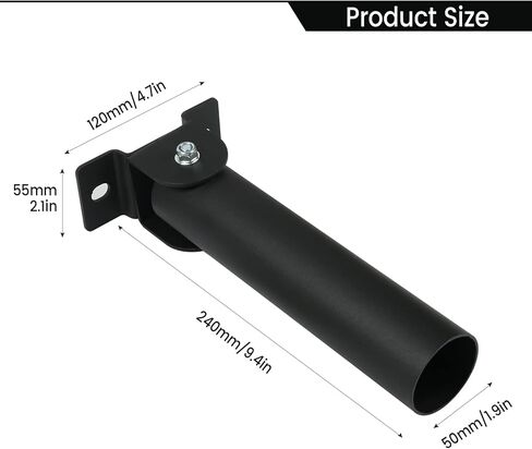 Wall Mounted T-Bar Row Attachment for Barbell Bar, 360 Degree Landmine Attachment Fit 2 Inch Olympic Bars, Landmine Base Gym Equipment for Home Gym or Small Space, Black in Kuwait