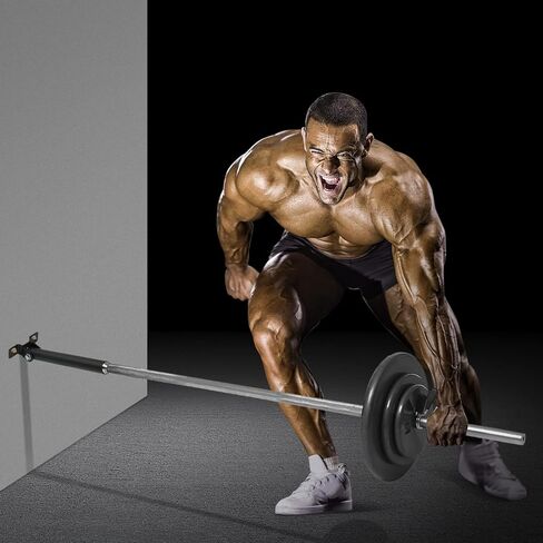 Wall Mounted T-Bar Row Attachment for Barbell Bar, 360 Degree Landmine Attachment Fit 2 Inch Olympic Bars, Landmine Base Gym Equipment for Home Gym or Small Space, Black in Kuwait