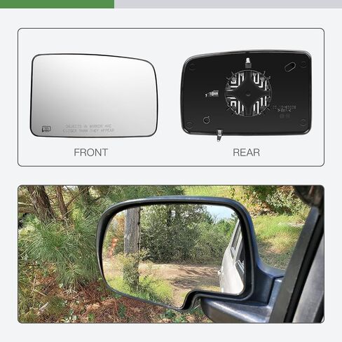 SCITOO Side Mirror Replacement Glass Passenger Right Side Mirror Glass Power Heated Convex Fits for 2003-2006 for Ford Expedition in Saudi Arabia