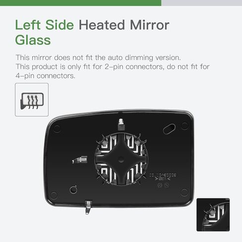 SCITOO Side Mirror Replacement Glass Passenger Right Side Mirror Glass Power Heated Convex Fits for 2003-2006 for Ford Expedition in Saudi Arabia