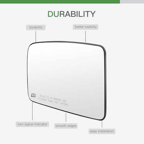 SCITOO Side Mirror Replacement Glass Passenger Right Side Mirror Glass Power Heated Convex Fits for 2003-2006 for Ford Expedition in Saudi Arabia