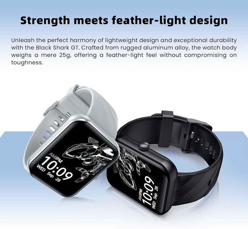 ساعة بلاك شارك الذكية للنساء والرجال، شاشة AMOLED 1.78 بوصة مع الرد، إجراء المكالمات، مقاومة للماء IP68، معدل ضربات القلب، أكسجين الدم، متتبع النوم، 120+ وضع رياضي، متوافق مع Android iOS/Movil in Kuwait