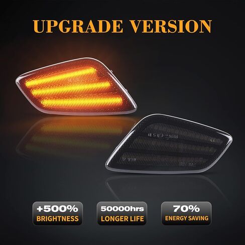 Front Fender Side Marker Lights, Led Amber Turn Marker Signal Lamps Compatible with 1997-2006 Jeep Wrangler TJ 55155629AC 55155628AC - Clear Lens in Saudi Arabia
