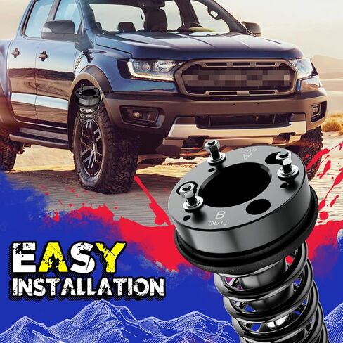 KSP F150 Full Leveling Lift KIts 2"F+1"R, Suspension Level Kit for Ford F150 2WD 4WD 2021-2022 Including 2inch Front Strut Spacers and 1inch Rear Lift Blocks with Extended U Bolts, Pack of 8pcs in Saudi Arabia