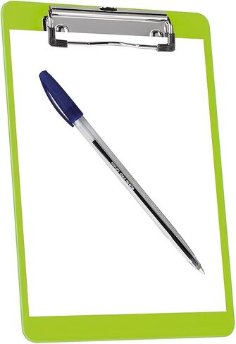 Acrimet Clipboard Memo Size A5 (9 1/4" x 6 5/16") Low Profile Clip (Plastic) (Green Citrus Color) (6 Pack) in Saudi Arabia
