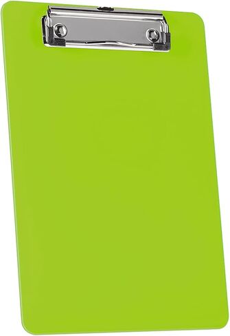 Acrimet Clipboard Memo Size A5 (9 1/4" x 6 5/16") Low Profile Clip (Plastic) (Green Citrus Color) (6 Pack) in Saudi Arabia