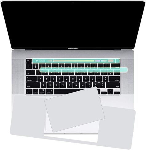 KEANBOLL 3-in-1 Palm Rest Protector for 13 Inch MacBook Pro M2 M1 A2338 A2289 A2251, Palm Rest Cover Trackpad Cover Touch Bar Skin for 2022 2021 2020 MacBook Pro 13 Inch -Silver in Saudi Arabia