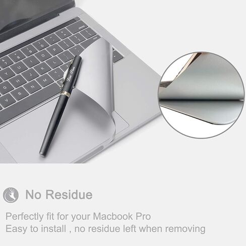 KEANBOLL 3-in-1 Palm Rest Protector for 13 Inch MacBook Pro M2 M1 A2338 A2289 A2251, Palm Rest Cover Trackpad Cover Touch Bar Skin for 2022 2021 2020 MacBook Pro 13 Inch -Silver in Saudi Arabia