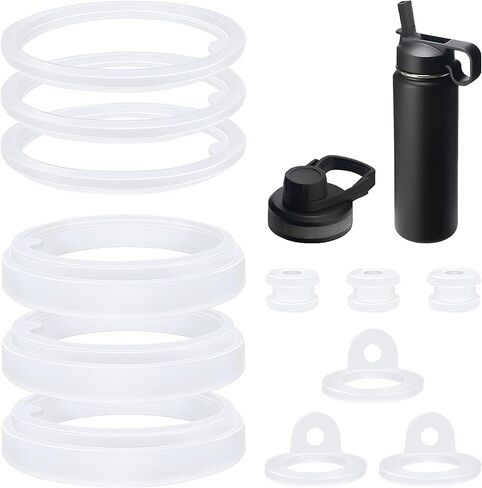 استبدال حشية زجاجة المياه للقارورة الحرارية - 12 قطعة من حلقات الختم السيليكون البديلة لغطاء زجاجة مياه معزول من الفولاذ المقاوم للصدأ 24oz/32oz/40oz/64oz - استبدال حشية زجاجة المياه in Kuwait
